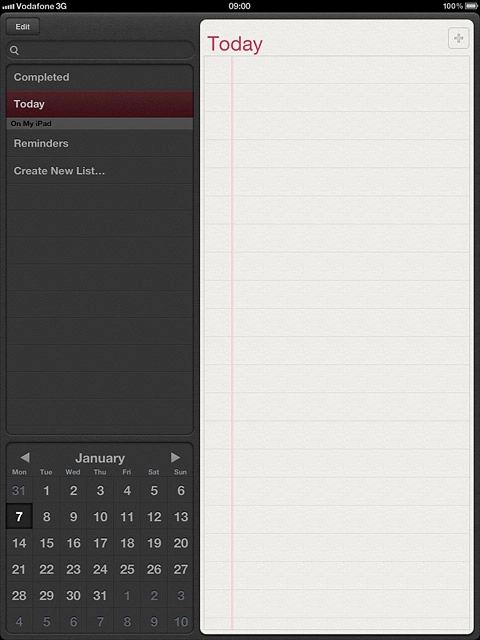 Press the new reminder icon.