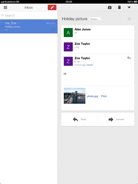 You can now use the application.Please note that Gmail isn't part of the original application package and therefore only a general description is given here.You have a number of options, such as:Send email messagesRetrieve and read email messagesReply to email messagesSelect application settings