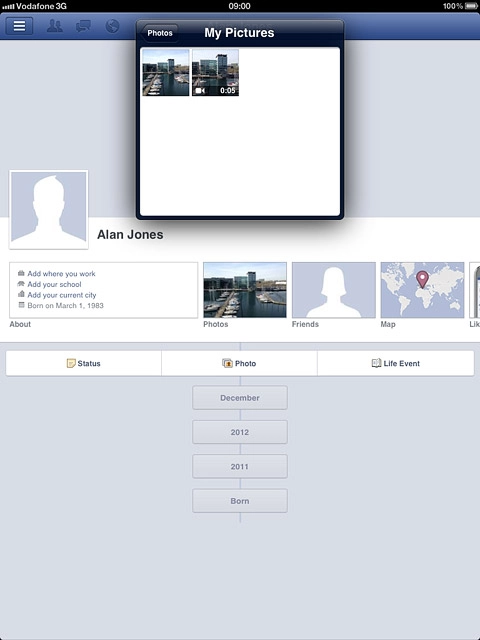 Press the required picture or the required video clip.