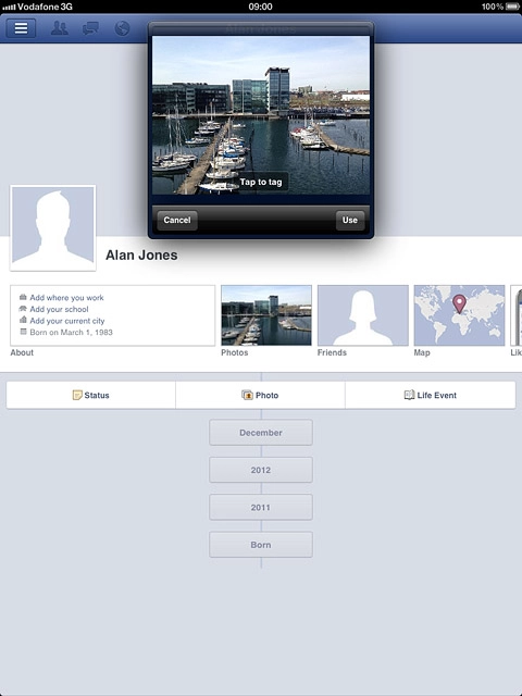 If you select a picture:Press Use.