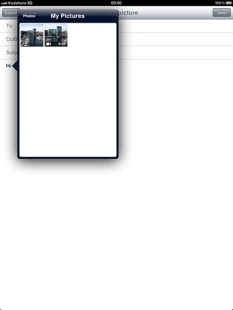 Go to the required folder.Press the required picture or the required video clip.