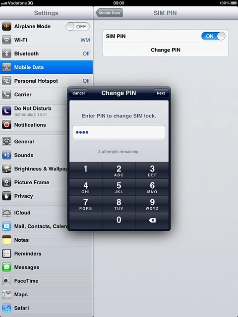 Key in your current PIN and press Next.