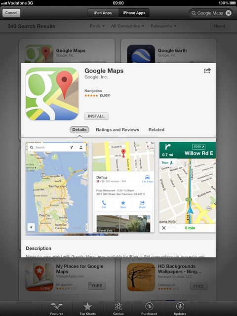 Press INSTALL.Log on to App Store if you're asked to do so.Wait a moment while the application is installed.