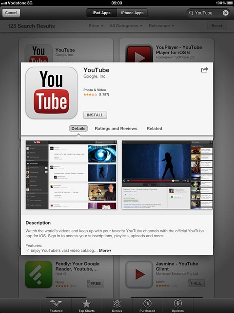 Press INSTALL.Log on to App Store if you're asked to do so.Wait a moment while the application is installed.