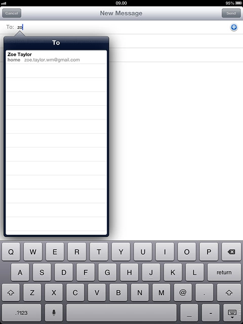 Key in the first letters of the required contact.Matching contacts are displayed.Press the required contact.Repeat the procedure to add more recipients.