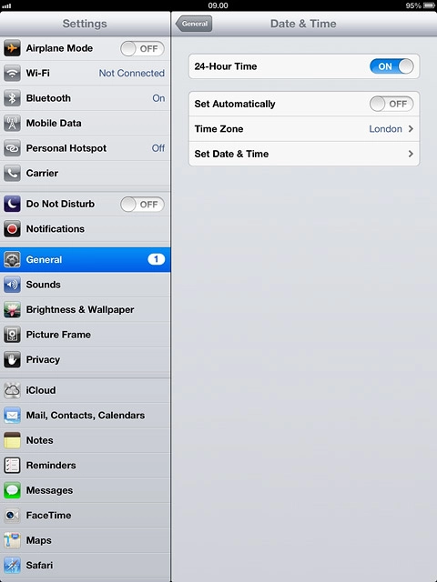 Press Time Zone.Key in the name of the required city.Results matching what you key in are displayed.