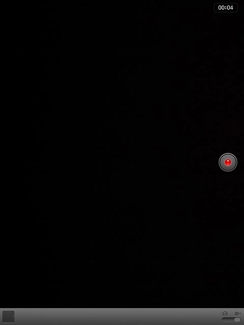 Press the record icon to stop recording.The video clip is automatically saved.