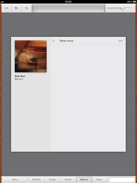 Press the required audio file.