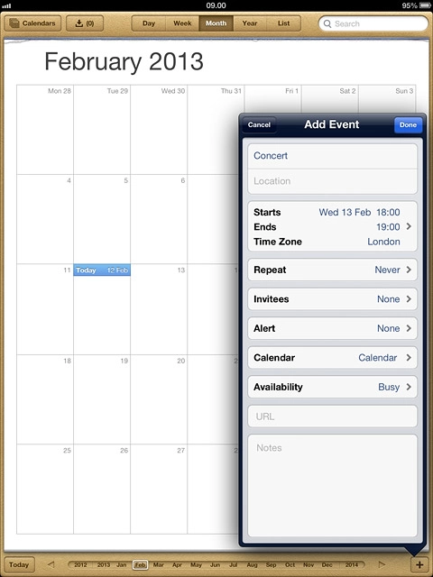 Key in a subject for the appointment.Follow the instructions on the display to key in more information, such as location, duration and reminder.Press Done.