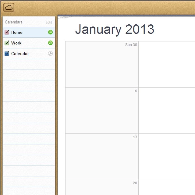 Select the edit icon next to the required calendar.