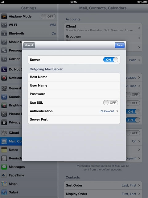 Press Authentication.