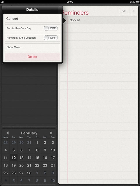 If you select Remind Me On a Day:
