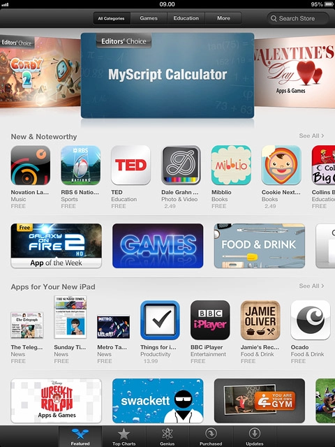 To search by category:Press More.