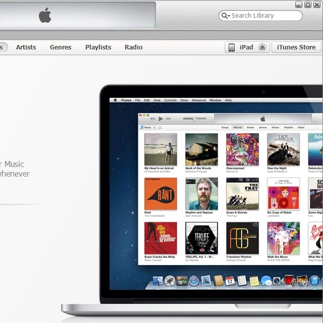 To start the transfer manually:Select iPad.
