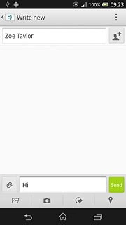 Press Send when you've written your text message.
