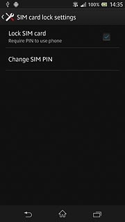 When the box next to the menu item is ticked (V), use of PIN is turned on.