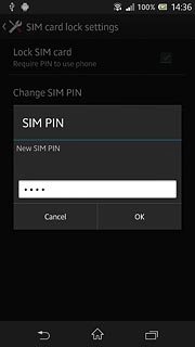 Key in a new four-digit PIN and press OK.