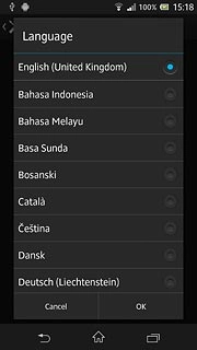 Press the required language.
