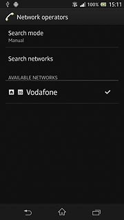 Press the required network.Your display will tell you if you have access to the network you've chosen.