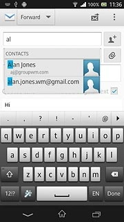 Press the required contact.