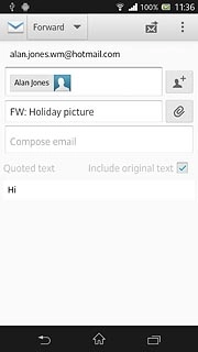 Press the send icon.