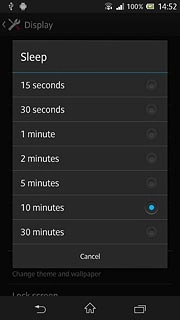 Press the required period.