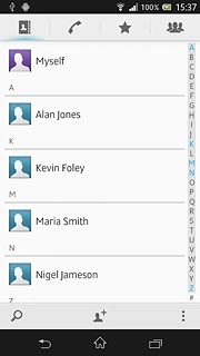 Press the new contact icon.