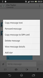 Press Delete message.