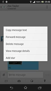 Press Forward message.