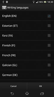 When the box next to a language is ticked (V), it's selected.
