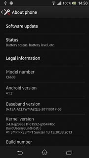 View your phone's software version below Android version.