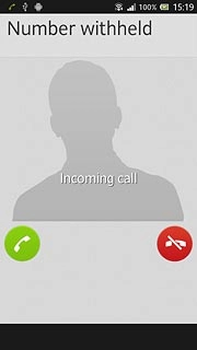 Press the answer icon and drag the icon right.