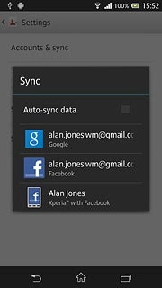 Press the required social network or the required email account.