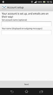 Press the field below Your name (displayed on outgoing messages) and key in the required sender name.