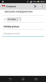 Press Compose email and key in the required text.