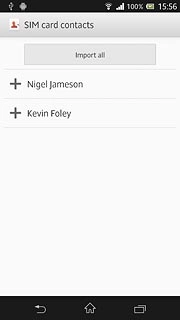 Press Import all.After a moment the contacts are copied.