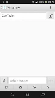 Press Write message and write the required text.