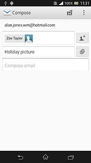 Press the text input field and write the required text.