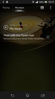 When the box next to an audio file is ticked (V), it's selected.