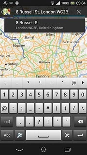 Press the required destination.