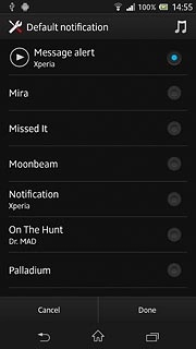 Press the different message tones to listen to them.