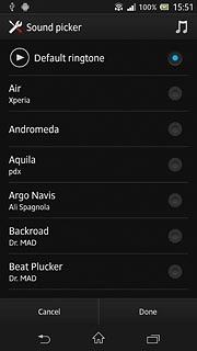 Press the different ring tones to listen to them.