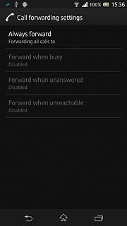 Press one of the following options:Always forward