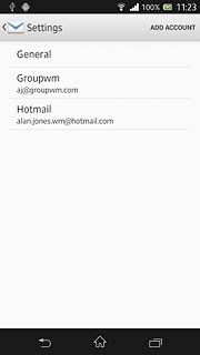 Press the required email account.