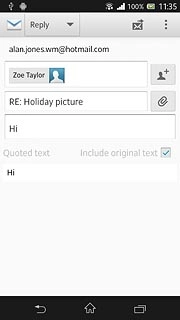 Press the send icon.