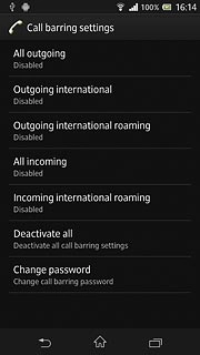 The current settings will be displayed.Press Change password.