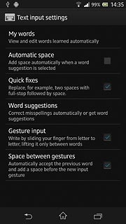 Press Word suggestions.