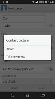 To take a new picture:Press Take new photo.