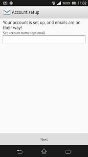 Key in a name for your email accountPress Next.