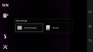 Press Internal storage or SD card.